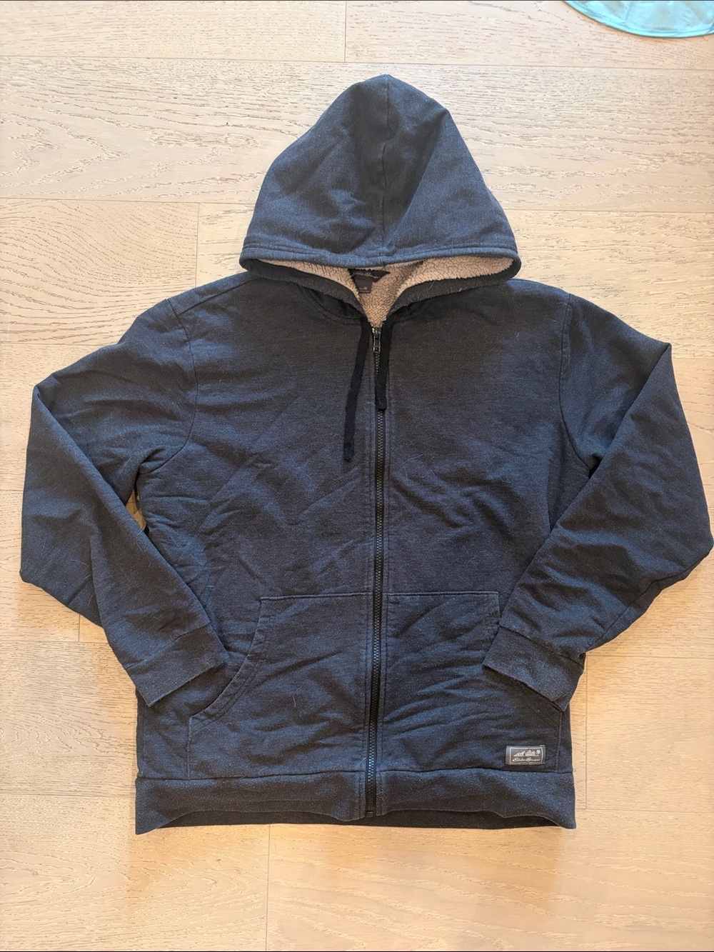Eddie Bauer Men's Zip-Up Hooded Sweater Jacket - Charcoal